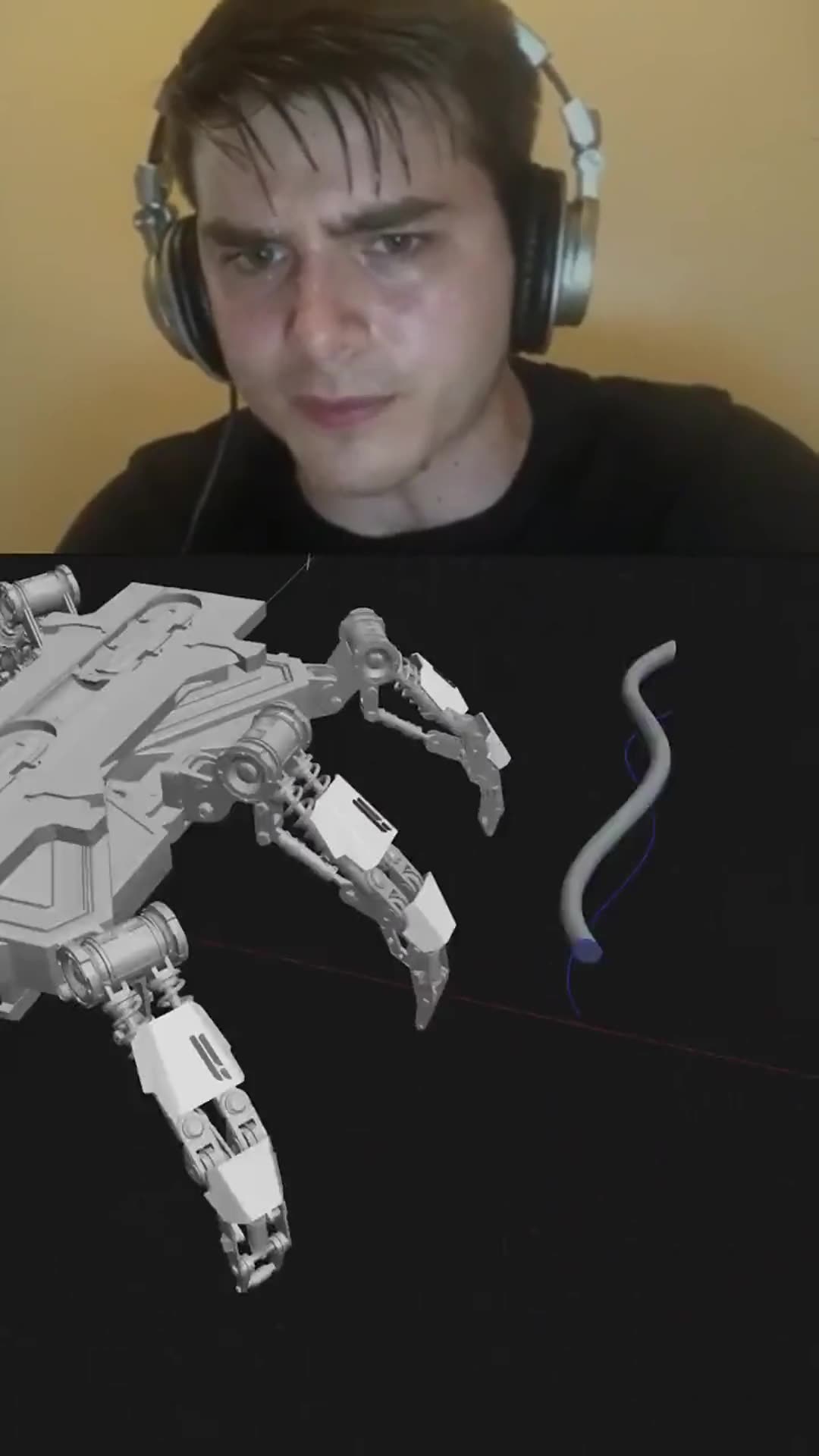Mechanical spider robot 3D model reaction by @iphone / Smolish