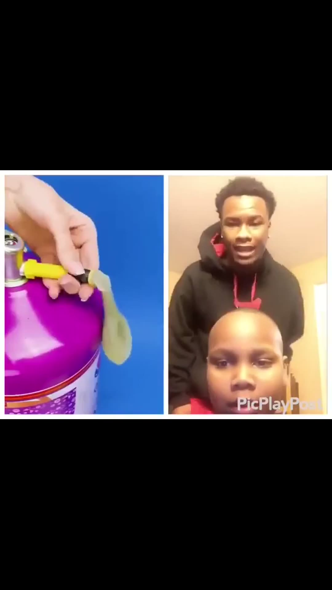 water balloon reaction split screen by @papuys_uftzpu / Smolish