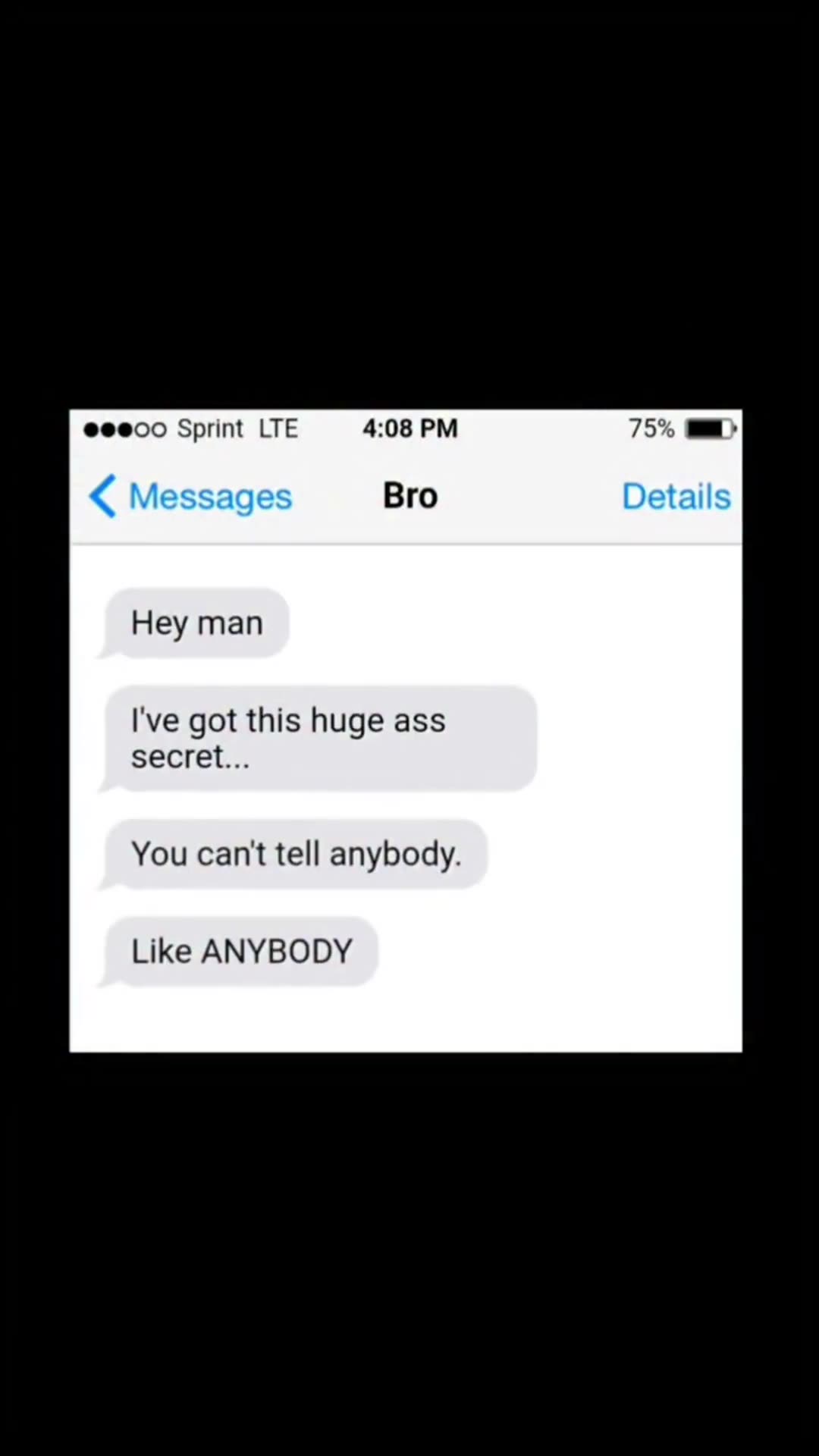 Secret confession government text meme by @drunk / Smolish